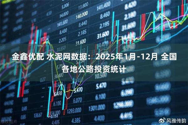 金鑫优配 水泥网数据：2025年1月-12月 全国各地公路投资统计